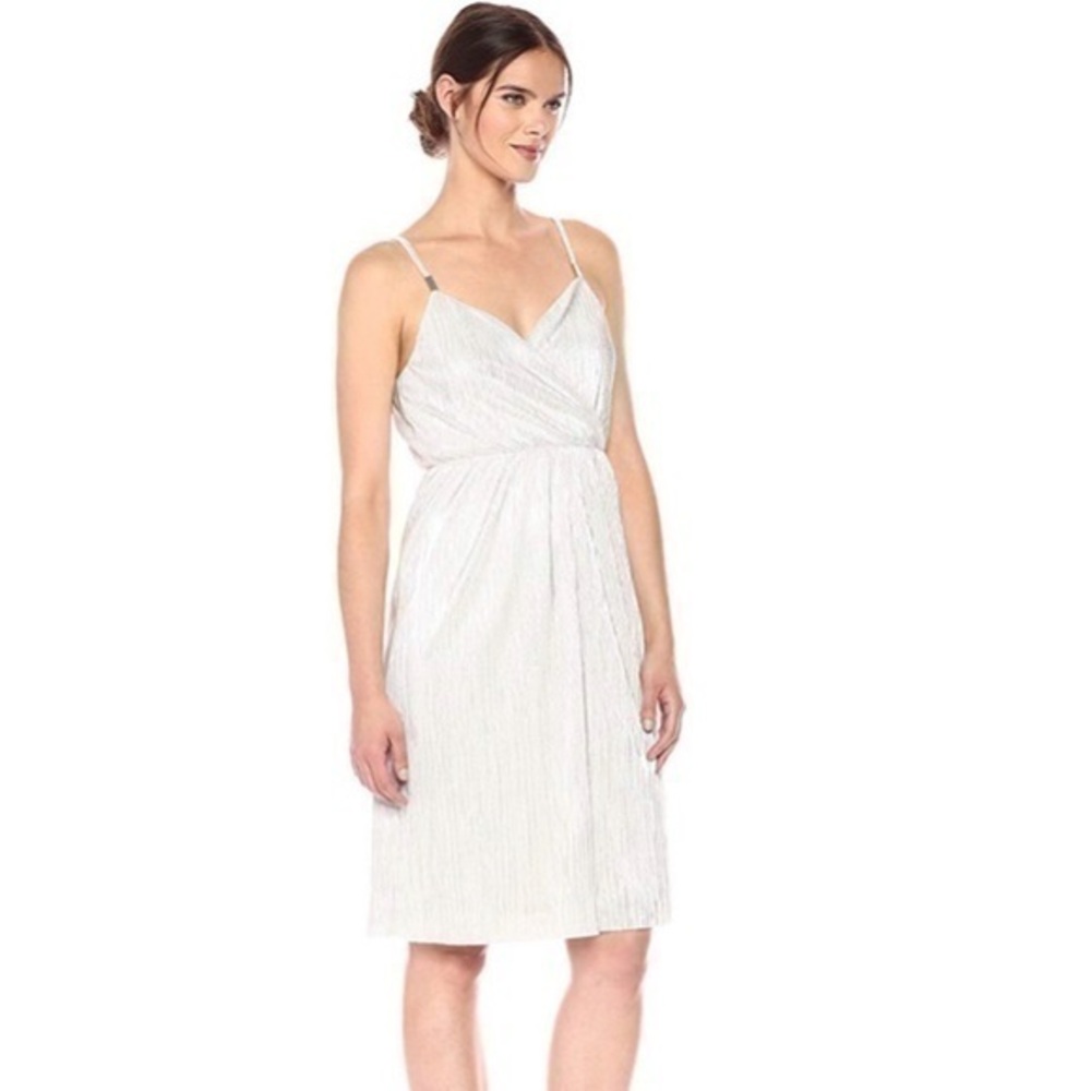 New Women's Guess Pleated Satin Slip Dress sz 10